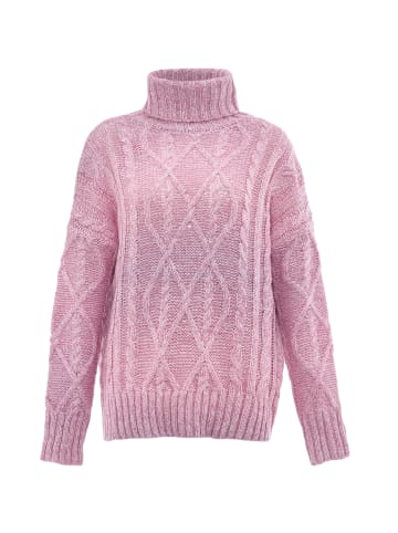 myMo Damen Rollkragenpullover in PINK ROSA