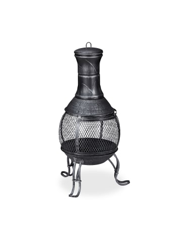 relaxdays Aztekenofen in Grau - (B)45x (H)89 x (T)45 cm