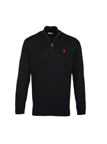U.S. Polo Assn. Pullover 'Half Zip' in schwarz