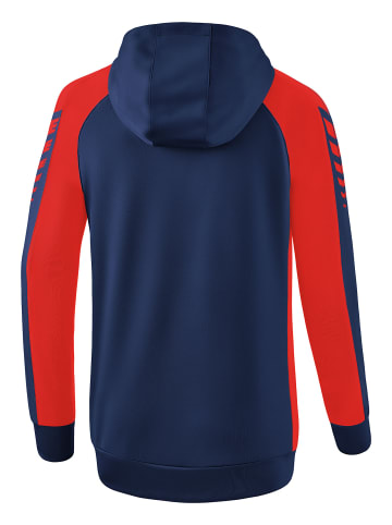 erima Six Wings Trainingsjacke mit Kapuze in new navy/rot