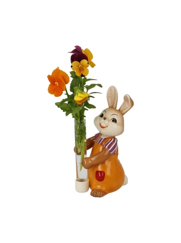 Goebel Figur " Hase mit Vase Blütentraum " in Bunt