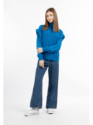 myMo Damen Strick Pullover in KÖNIGSBLAU