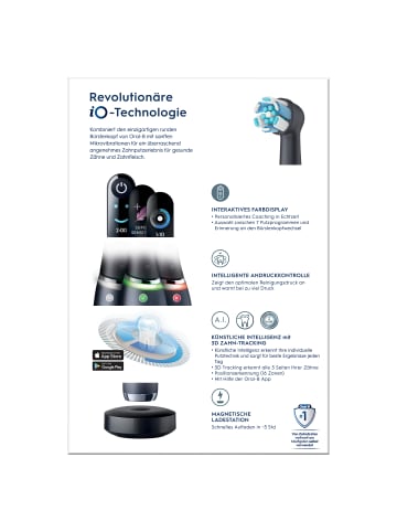 Oral-B Elektr. Zahnbürste "iO9 + LadeReiseetui" +12 Bürsten "Ultimative Reinigung"