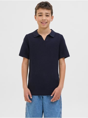 JACK & JONES Junior Gestricktes T-Shirt in Night Sky