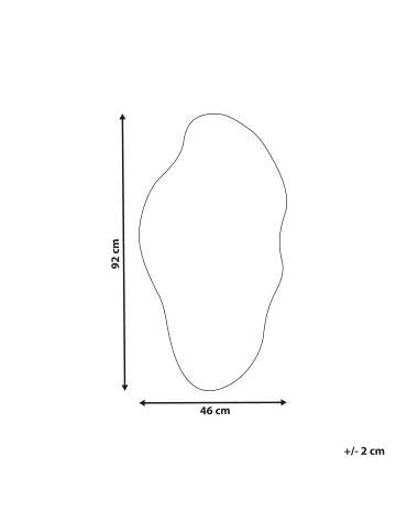 Beliani Wandspiegel ASSIGNY in Braun - (W) 50 x (H) 92 x (L) 2 cm