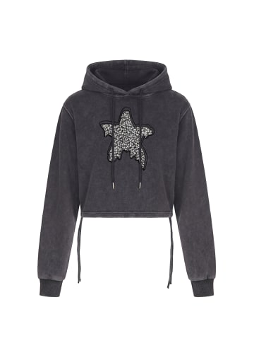 myMo ROCKS Women Hoodie in Grey Stone Wash
