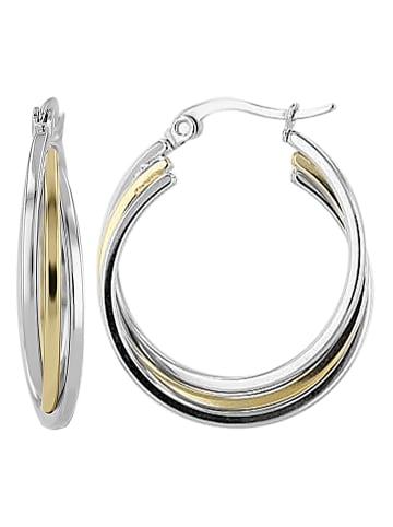 Adeliás Damen Ohrringe – Creole aus Edelstahl in silber