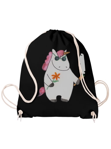 Mr. & Mrs. Panda Jutebeutel Einhorn Woodstock ohne Spruch in Schwarz