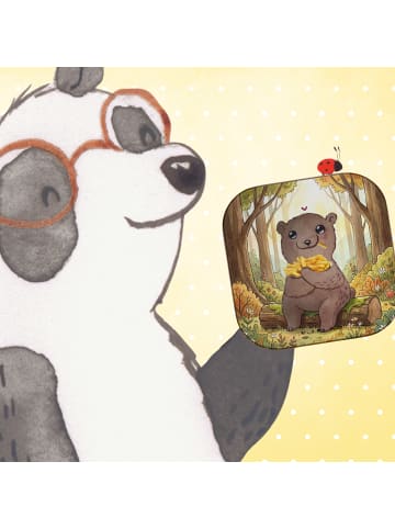 Mr. & Mrs. Panda Tischuntersetzer Bär Pommes verliebt Design ohn... in Weiß