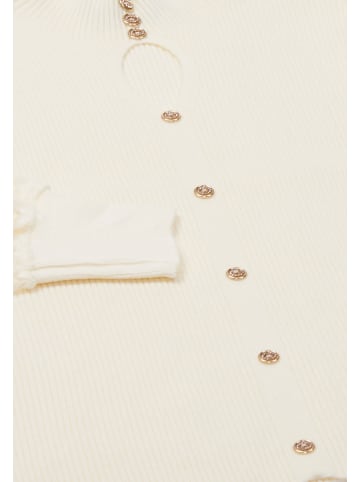 NAEMI Damen Strickpullover in Wollweiss