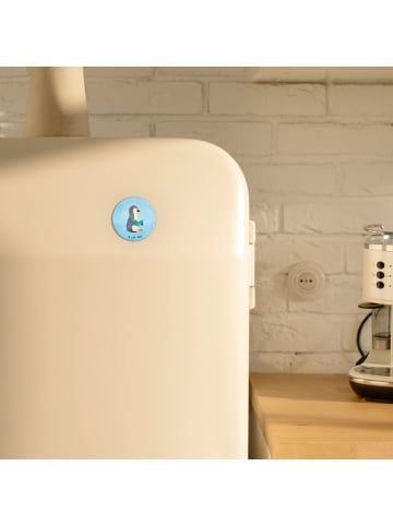 Mr. & Mrs. Panda Kühlschrankmagnet Pinguin Buch ohne Spruch in Eisblau