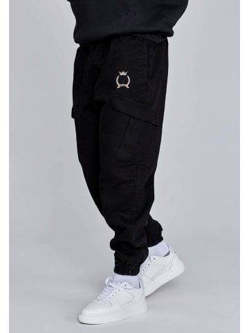 SikSilk Cargohose Slim Fit Cargos in Black