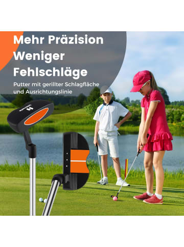 COSTWAY 5 tlg. Golfschläger Set 8-10 Jahren in Silber