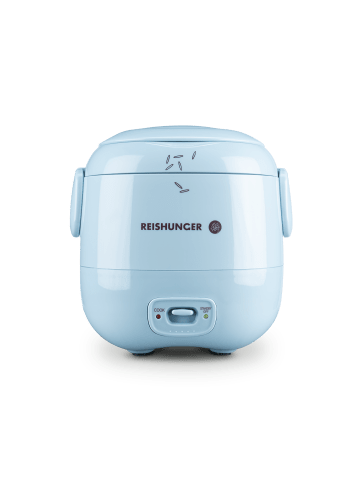 Reishunger Mini Reiskocher mit Keramikinnentopf, 120W, 0,3l, Hellblau