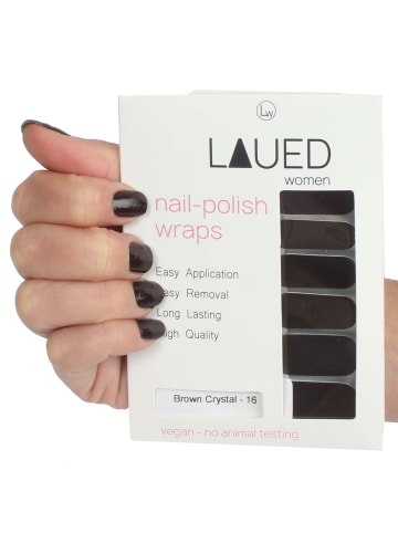 VARGU LAUED vegane Nagelfolien solid brown in Brown Crystal