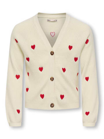 KIDS ONLY Strickjacke KOGDANA HEART VNECK CARDIGAN KNT in tofu