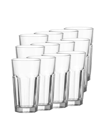 LEONARDO 12er Set Longdrinkgläser Rock 540 ml in transparent