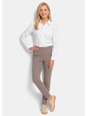 GOLDNER Lange Schlupfhose BELLA in taupe