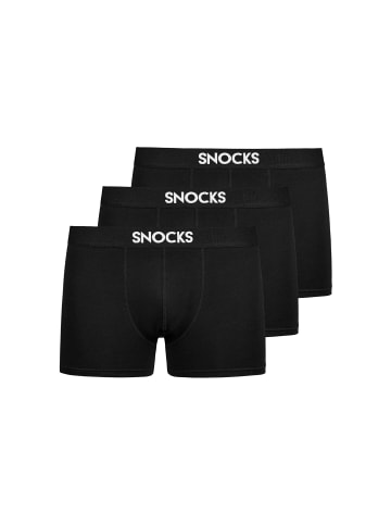 SNOCKS Premium Boxershorts mit Logo 3 Stück in Schwarz