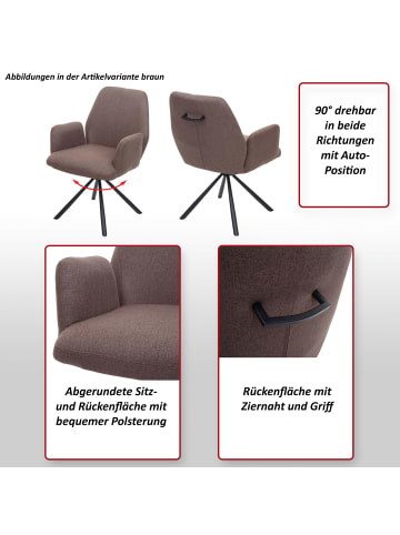 MCW Esszimmerstuhl H71, mit Lehne, Grau-braun