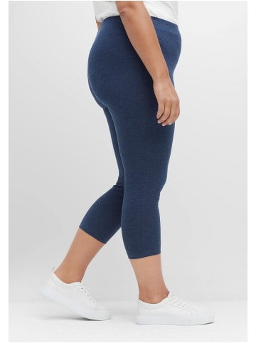 sheego Leggings in indigo meliert