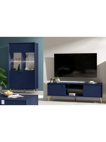 Feldmann-Wohnen Wohnzimmer-Set 2-teilig Rose marineblau 261,5 / 40,5 / 191cm