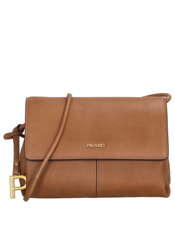 PICARD Whisper - Schultertasche 21 cm (schwarz) in cognac