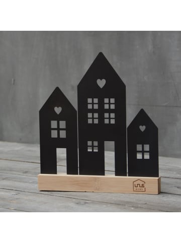 UNUS Aufsteller Häuser Stadt in Schwarz