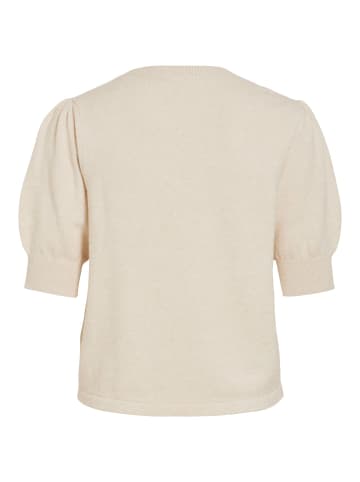 Vila Strickoberteil in Super Light Natural Melan