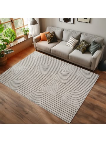 Teppich Boss Kurzflor Teppich Helix 2201, rechteckig - Creme