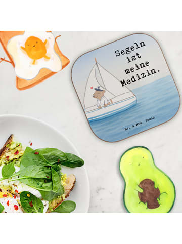 Mr. & Mrs. Panda Untersetzer Tasse Bär Segeln Design mit Spruch in Weiß