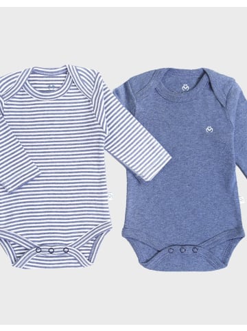 OrganicEra Baby Langarmbody in Indigo Melange