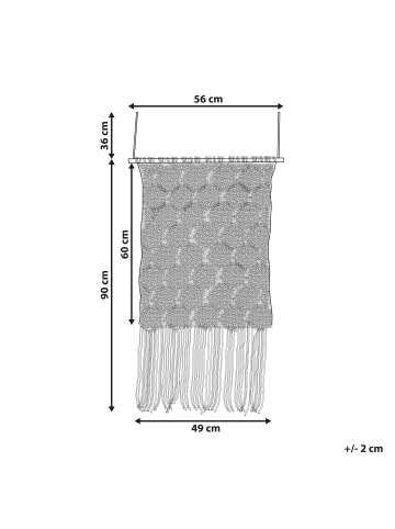 Beliani Wandbehang OKARA in Beige - (W) 56 x (H) 126 x (L) 1 cm