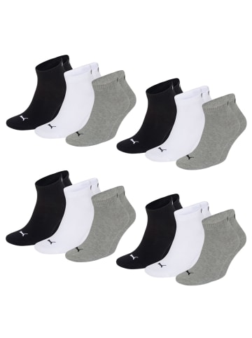 Puma Bodywear Socken 12 Paar in Schwarz / Weiß / Grau