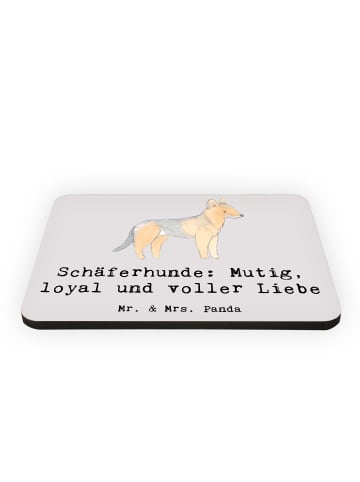 Mr. & Mrs. Panda Kühlschrankmagnet Schäferhunde Freundschaft mit... in Grau Pastell