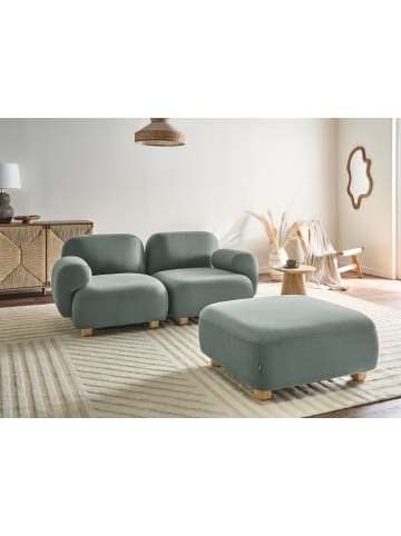 Beliani 3-tlg Modulsofa AMLI in Grün/Braun