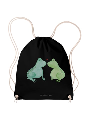 Mr. & Mrs. Panda gym tasche Frosch Liebe ohne Spruch in Schwarz