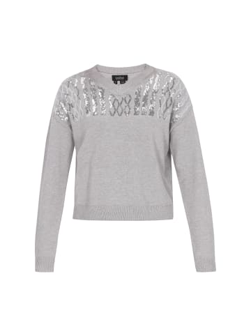 usha BLACK LABEL Women Sweater in grey melange