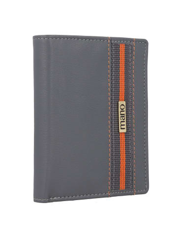 mano Don Leonardo Geldbörse RFID Leder 12,5 cm in grau
