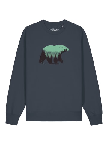 wat? Apparel Sweatshirt Waldbär in India Ink Grey