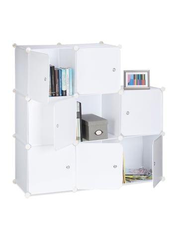 relaxdays Regalsystem in Weiß - (B)95x (H)95 x (T)32 cm