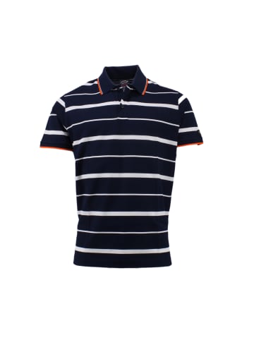 Paul & Shark Gestreiftes Poloshirt in Navy stripes