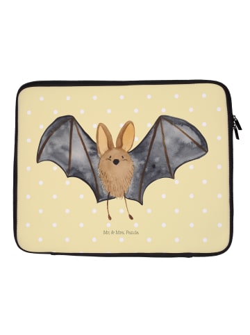 Mr. & Mrs. Panda Laptop Tasche Fledermaus Flügel ohne Spruch in Gelb Pastell