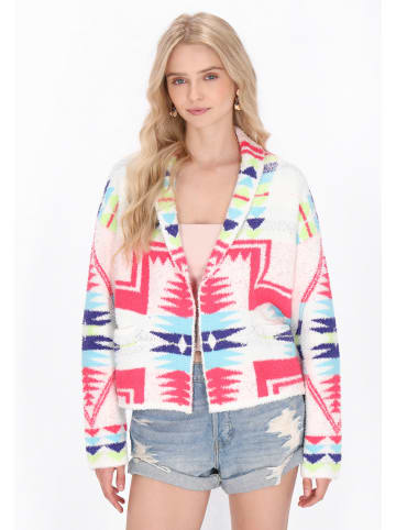 IZIA Women Cardigan in offwhite multicolor