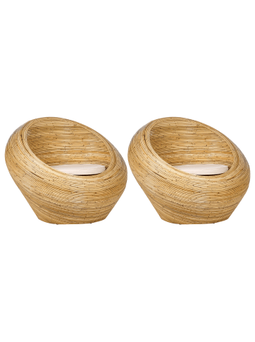Beliani 2er-Set Sessel MAIORI in /Beige