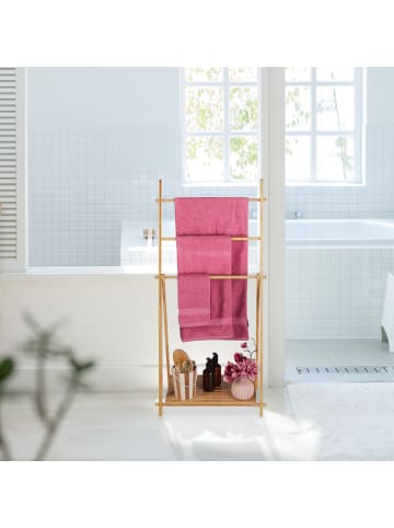 relaxdays Handtuchleiter in Natur - (B)53 x (H)110 x (T)31,5 cm