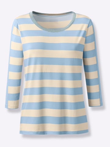 Heine Druck-Shirt in eisblau-elfenbein-geringelt