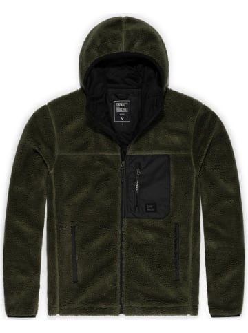Vintage Industries Fleecejacke/Fleecepullover in Grün