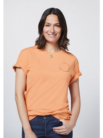 Detto Fatto T-Shirt Print-Botschaft in Orange
