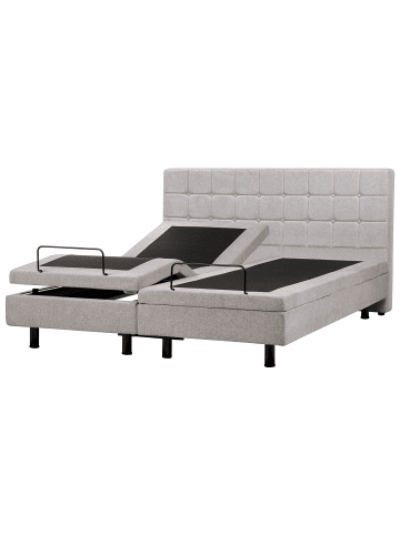 Beliani Doppelbett DUKE in Grau/Schwarz - (W) 181 x (H) 102 x (L) 216 cm